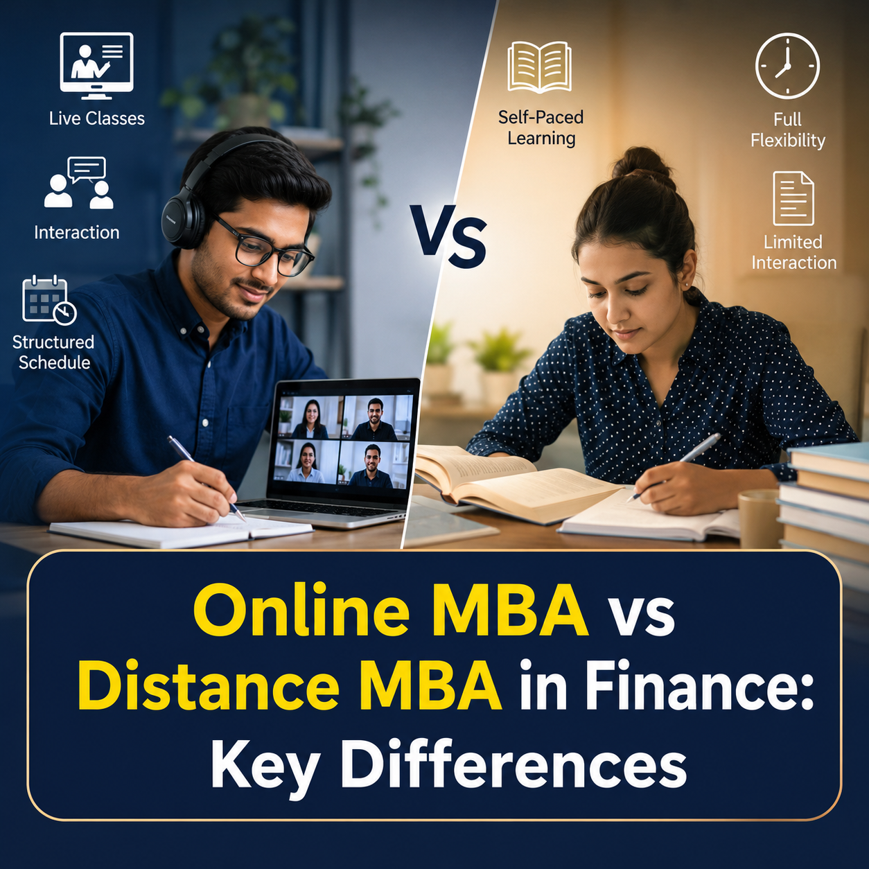 Online vs Distance MBA in Finance
